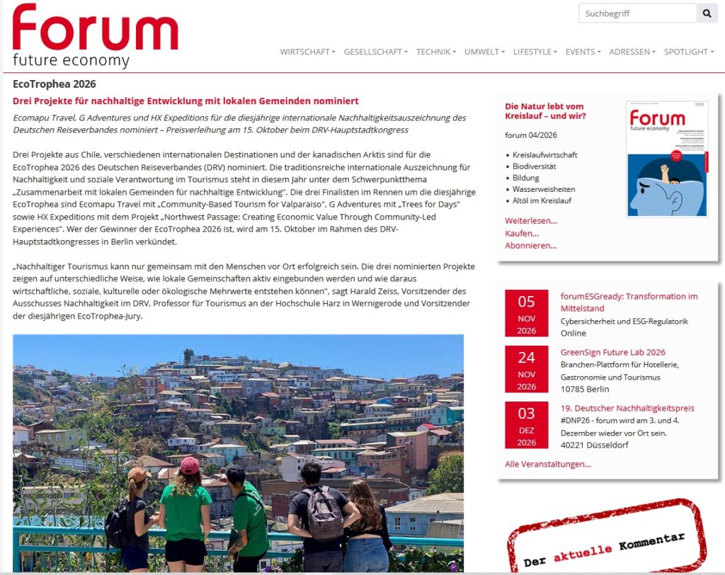 EcoTrophea Ecomapu Valparaiso FORUM