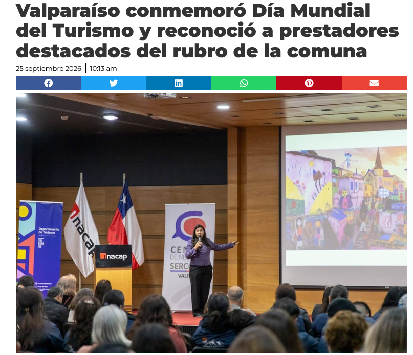Valparaíso conmemoró Día Mundial del Turismo y reconoció a prestadores destacados del rubro de la comuna – G5noticias